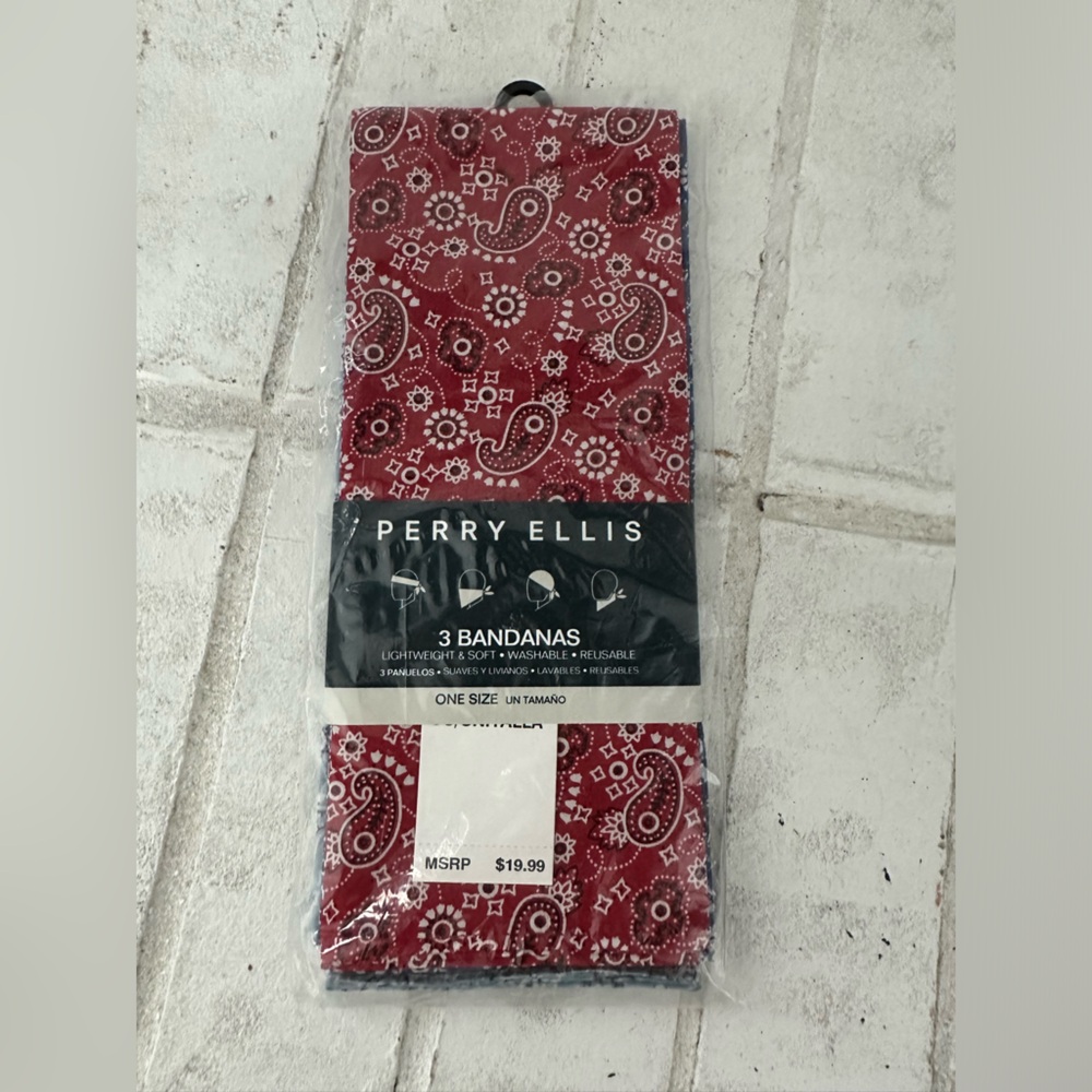 NWT Perry Ellis set of 3 bandanas NIP
